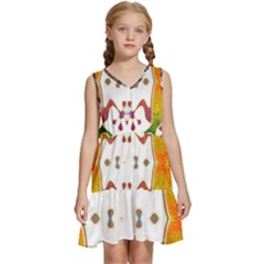 Im Fourth Dimension Colour 36 Kids  Sleeveless Tiered Mini Dress by imanmulyana