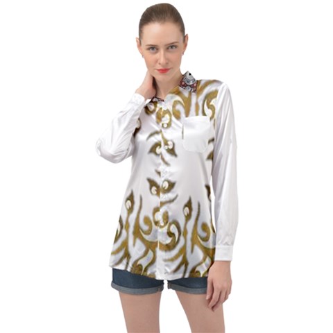 Im Fourth Dimension Colour 37 Long Sleeve Satin Shirt by imanmulyana