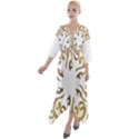 IM Fourth Dimension Colour 37 Quarter Sleeve Wrap Front Maxi Dress View1