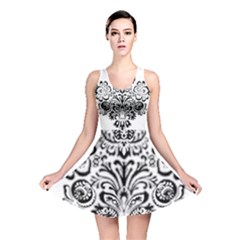 Im Fourth Dimension Black White 40 Reversible Skater Dress by imanmulyana