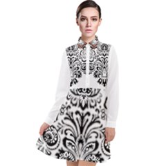 Im Fourth Dimension Black White 40 Long Sleeve Chiffon Shirt Dress by imanmulyana