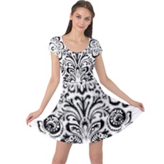 Im Fourth Dimension Black White 40 Cap Sleeve Dress by imanmulyana