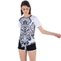 IM Fourth Dimension Black White 40 Asymmetrical Short Sleeve Sports Tee View1