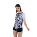 IM Fourth Dimension Black White 40 Asymmetrical Short Sleeve Sports Tee View2