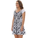 IM Fourth Dimension Black White 40 Short Sleeve Tiered Mini Dress View2