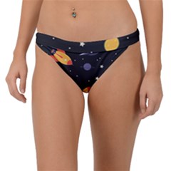 Cosmos Rocket Spaceships Ufo Band Bikini Bottom by Wegoenart