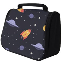 Cosmos Rocket Spaceships Ufo Full Print Travel Pouch (big) by Wegoenart