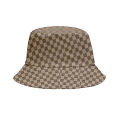 Brown Square Squares Template Background Diamond Pattern Bucket Hat by Wegoenart