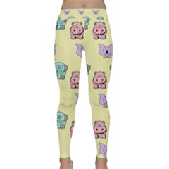 Illustration Animals Pastel Children Colorful Classic Yoga Leggings by Wegoenart