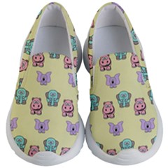 Illustration Animals Pastel Children Colorful Kids Lightweight Slip Ons by Wegoenart