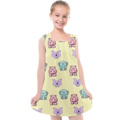 Illustration Animals Pastel Children Colorful Kids  Cross Back Dress by Wegoenart