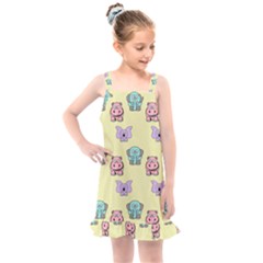 Illustration Animals Pastel Children Colorful Kids  Overall Dress by Wegoenart