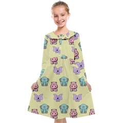 Illustration Animals Pastel Children Colorful Kids  Midi Sailor Dress by Wegoenart