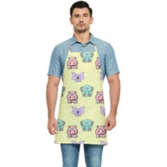 Illustration Animals Pastel Children Colorful Kitchen Apron by Wegoenart