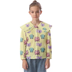 Illustration Animals Pastel Children Colorful Kids  Peter Pan Collar Blouse by Wegoenart