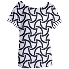 Background Monochrome Geometric Women s Oversized Tee by Wegoenart