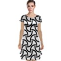 Background Monochrome Geometric Cap Sleeve Nightdress View1