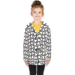 Background Monochrome Geometric Kids  Double Breasted Button Coat by Wegoenart