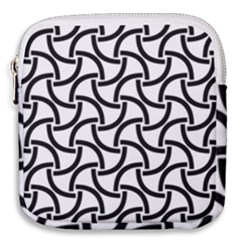 Background Monochrome Geometric Mini Square Pouch by Wegoenart