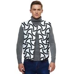 Background Monochrome Geometric Men s Short Button Up Puffer Vest	 by Wegoenart