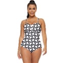 Background Monochrome Geometric Retro Full Coverage Swimsuit View1