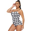 Background Monochrome Geometric Retro Full Coverage Swimsuit View2