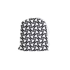 Background Monochrome Geometric Drawstring Pouch (small) by Wegoenart