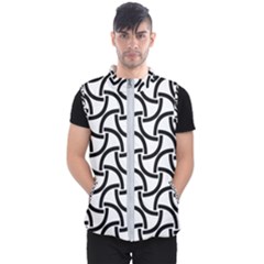 Background Monochrome Geometric Men s Puffer Vest by Wegoenart