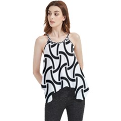 Background Monochrome Geometric Flowy Camisole Tank Top by Wegoenart