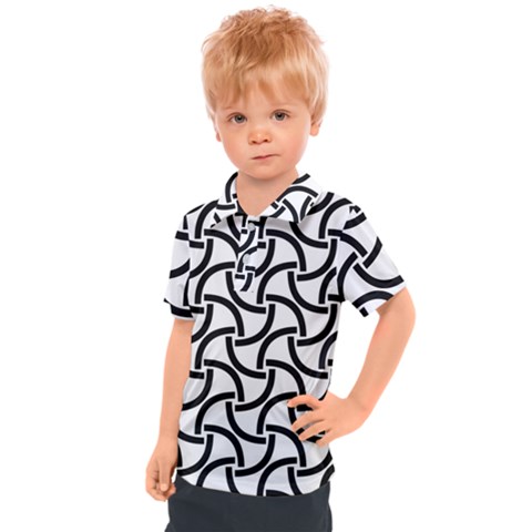 Background Monochrome Geometric Kids  Polo Tee by Wegoenart