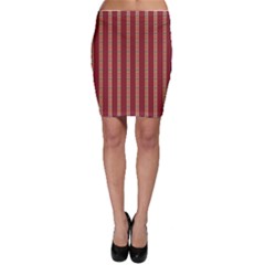 Illustration Template Background Red Strip Bodycon Skirt by Wegoenart