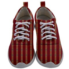 Illustration Template Background Red Strip Mens Athletic Shoes by Wegoenart