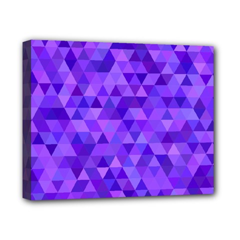 Illustration Purple Triangle Purple Background Canvas 10  X 8  (stretched) by Wegoenart