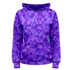 Illustration Purple Triangle Purple Background Women s Pullover Hoodie by Wegoenart