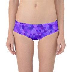 Illustration Purple Triangle Purple Background Classic Bikini Bottoms by Wegoenart