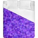 Illustration Purple Triangle Purple Background Duvet Cover (California King Size) View1