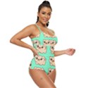 Puppy Pattern Wallpaper Dog Pet Retro Full Coverage Swimsuit View3