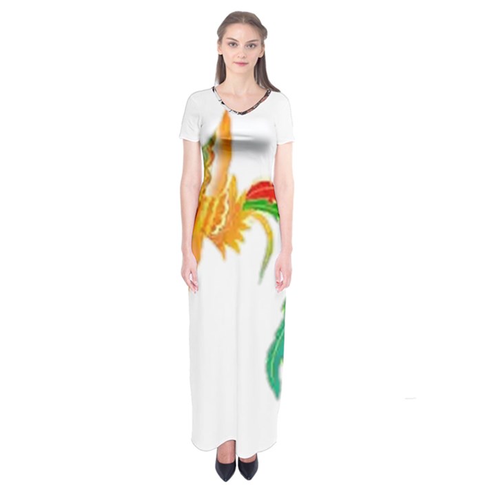 IM Fourth Dimension Colour 47 Short Sleeve Maxi Dress