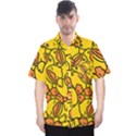 Illustration Duck Cartoon Background Pattern Men s Hawaii Shirt View1