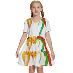 Im Fourth Dimension Colour 47 Kids  Short Sleeve Tiered Mini Dress by imanmulyana