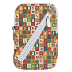 Illustration Template Christmas Pattern Belt Pouch Bag (large)