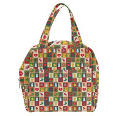 Illustration Template Christmas Pattern Boxy Hand Bag by Wegoenart