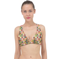 Illustration Template Christmas Pattern Classic Banded Bikini Top