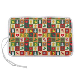 Illustration Template Christmas Pattern Pen Storage Case (l) by Wegoenart