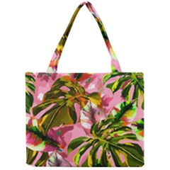 Illustration Paintimg Paint Monstera Leave Leaf Plant Green Mini Tote Bag by Wegoenart