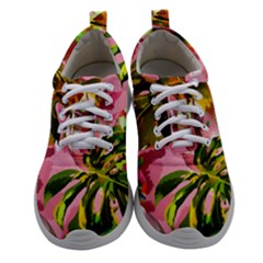 Illustration Paintimg Paint Monstera Leave Leaf Plant Green Athletic Shoes by Wegoenart