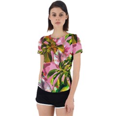 Illustration Paintimg Paint Monstera Leave Leaf Plant Green Back Cut Out Sport Tee by Wegoenart