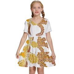 Im Fourth Dimension Colour 48 Kids  Short Sleeve Tiered Mini Dress by imanmulyana