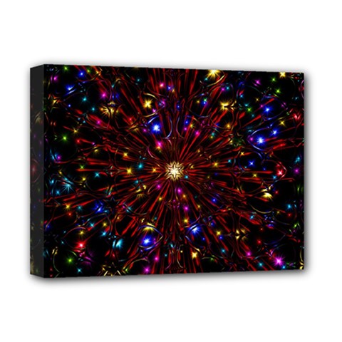 Abstract Background Stars Star Galaxy Wallpaper Deluxe Canvas 16  X 12  (stretched)  by Wegoenart