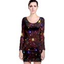 Abstract Background Stars Star Galaxy Wallpaper Long Sleeve Bodycon Dress View1